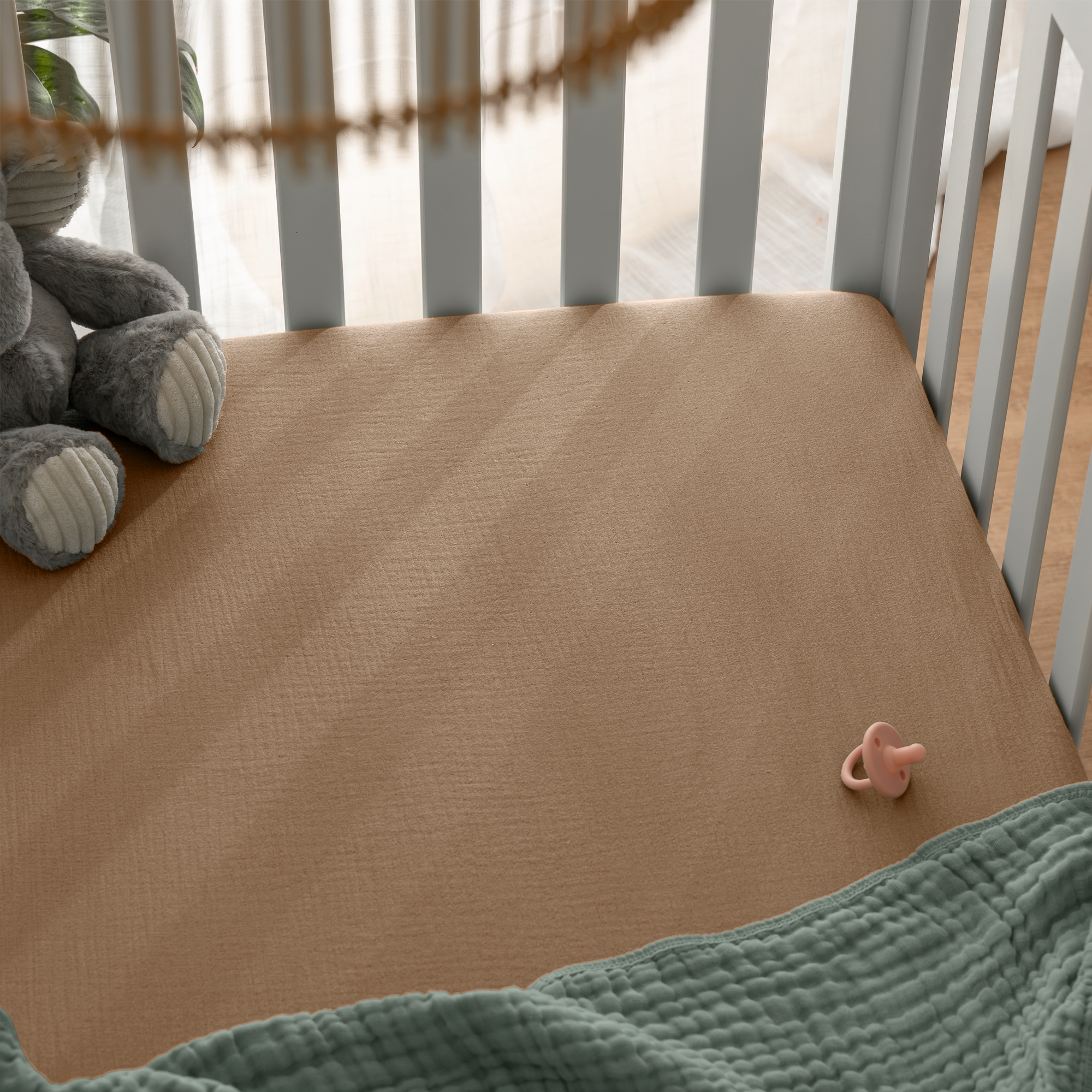 Muslin Cotton Fitted Crib Sheet, 2 Pack by Comfy Cubs