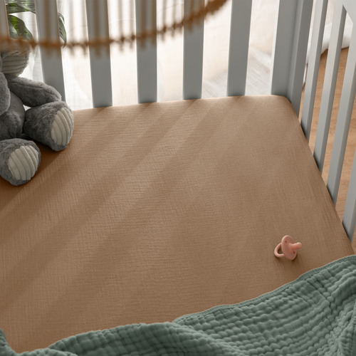 Muslin Cotton Fitted Crib Sheet, 2 Pack by Comfy Cubs