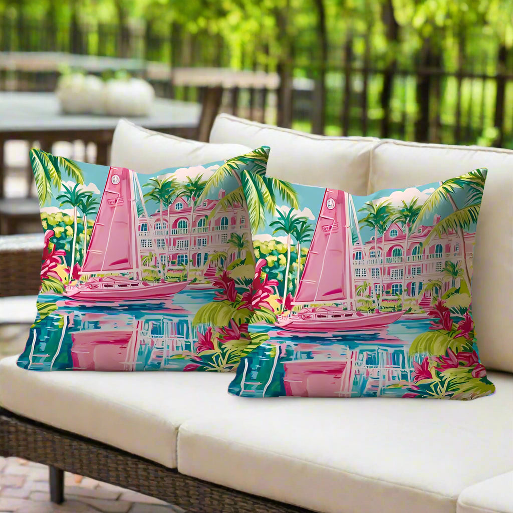 Outdoor Sailboat Pillow Covers