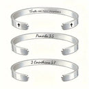Stainless Steel Faith Cuff Bracelets