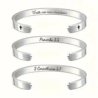 Stainless Steel Faith Cuff Bracelets