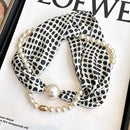 Pearl Magnetic Skinny Silk Neck Scarf_CWASC03931