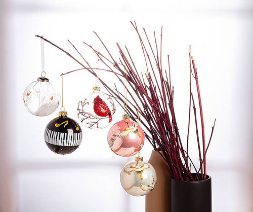 Cardinal in Trees Ball Ornament