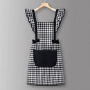 Houndstooth /Solid Color Waterproof Work Apron_CWMM6792