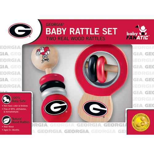 Georgia Bulldogs Baby Rattles 2-Pack