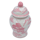 Small Chinoiserie Ceramic Tea & Ginger Jar 8"