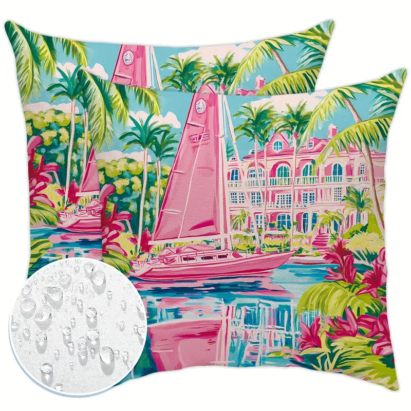 Outdoor Sailboat Pillow Covers