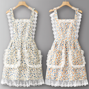 Floral Lace Trim Kitchen Apron for Women_CWMM6594