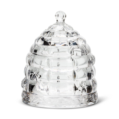 Beehive Honey Pot W/Lid-4"H-1447