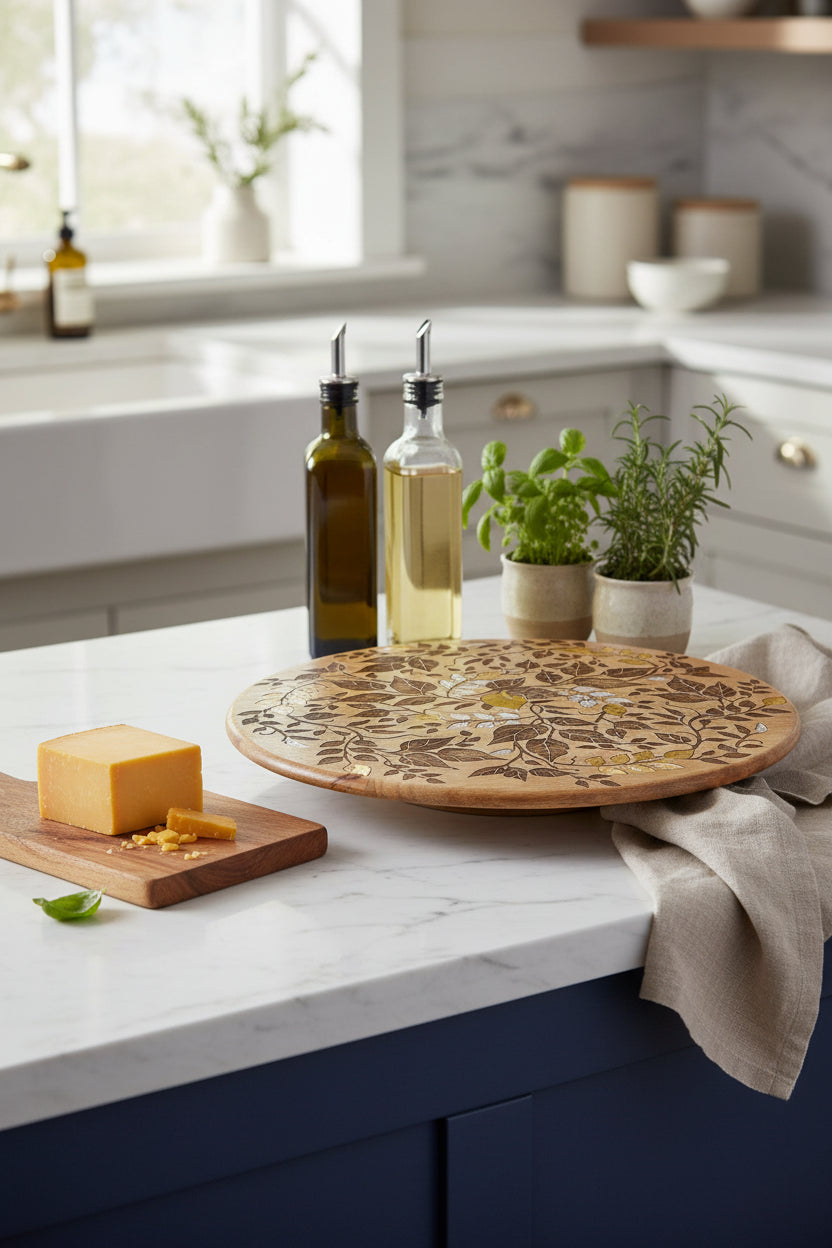 Laser Leaf Lazy Susan