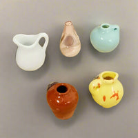 Mini Ceramic Vase Magnets, set/5