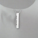 Sterling Silver "Never Give Up" Necklace