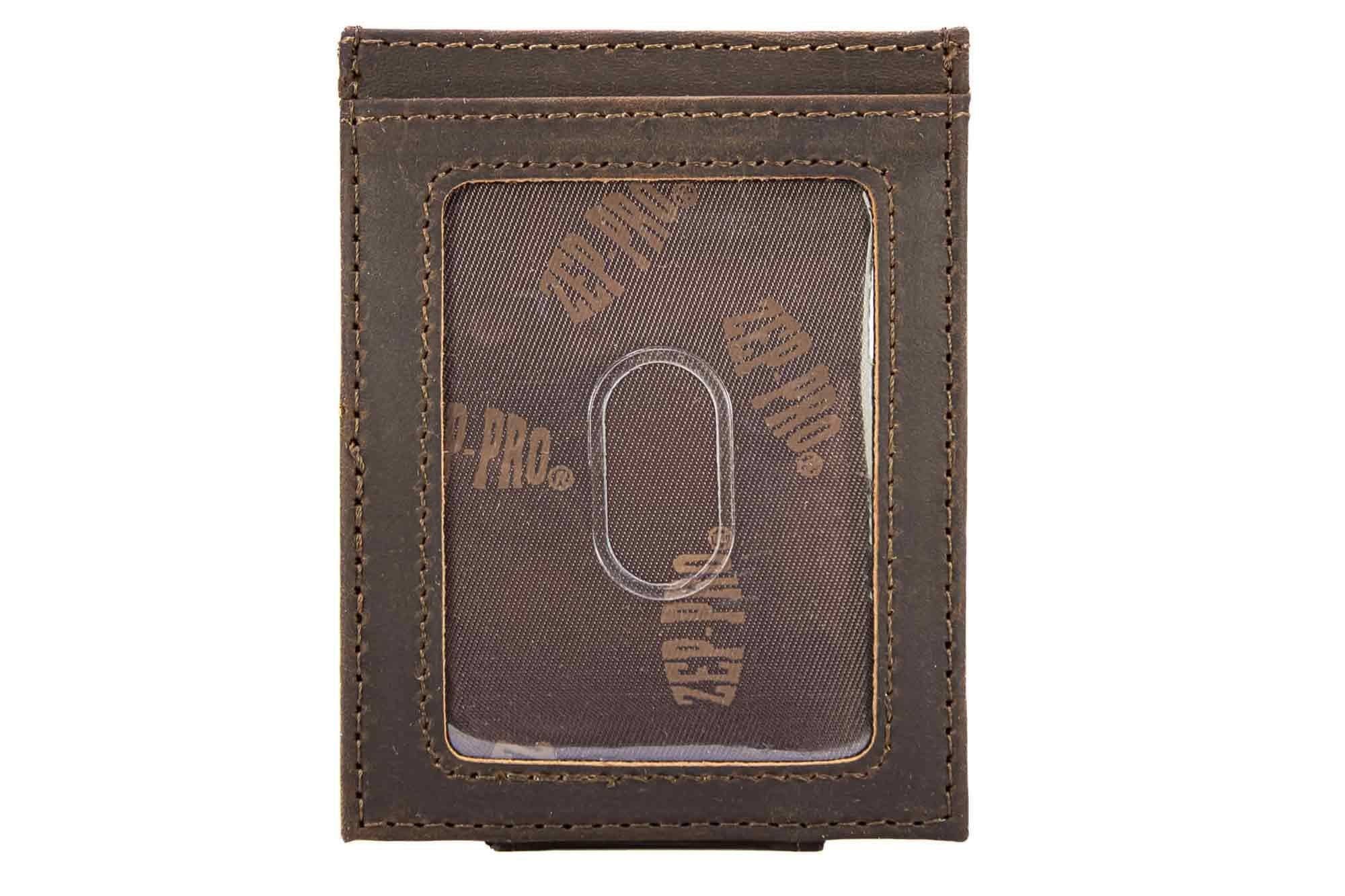 Maltese Cross Magnetic Leather Slim Wallet