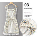 Floral Lace Trim Kitchen Apron for Women_CWMM6594