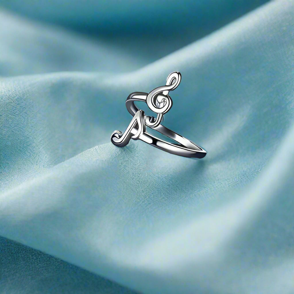 Sterling Silver Music Note Ring