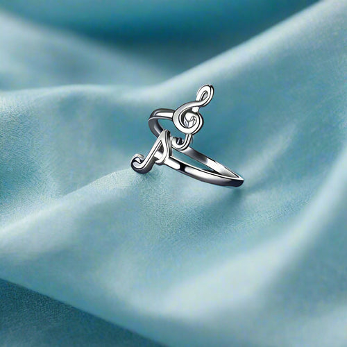 Sterling Silver Music Note Ring