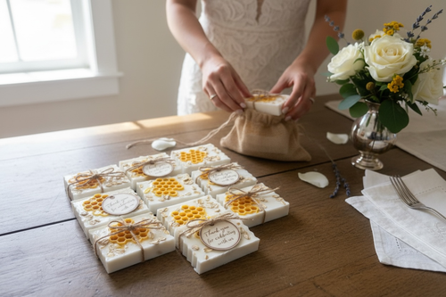 Honey Bee Soap Favors- Personalized Gifts, goat milk soap