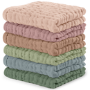 Muslin Baby Washcloths, Soft 10"x10" Cotton by Comfy Cubs