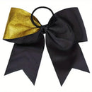 Large Black & Gold Glitter Bow
