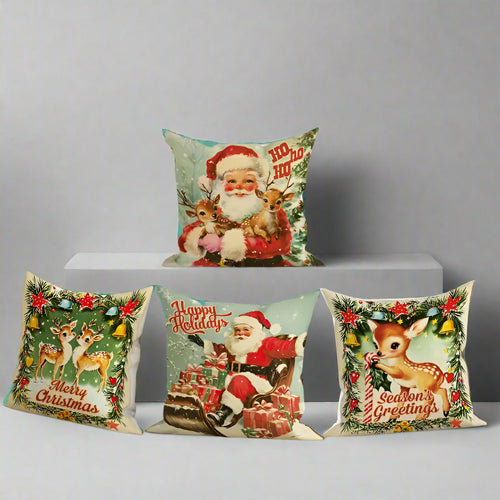 Vintage Design Christmas Throw Pillows