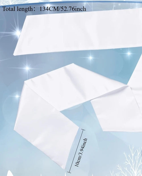 White Wreath Sash