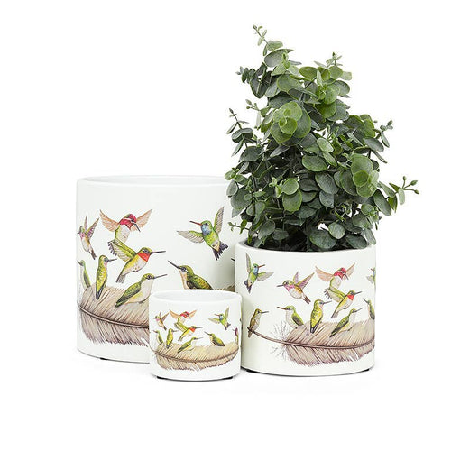 Sm Hummingbirds Planter-4.5"D
