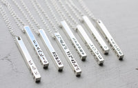 Sterling Silver Personalized Bar Necklace