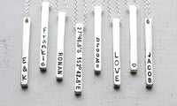 Sterling Silver Personalized Bar Necklace