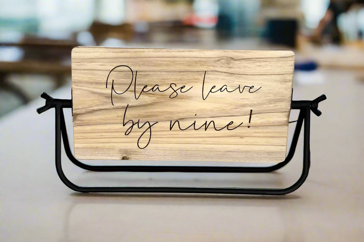 Rotating Wood Sign