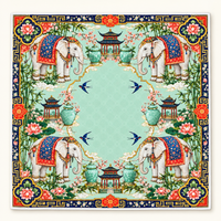 Mahjong Mat-Majestic Elephants