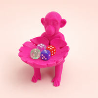 Pink Monkey Dice Holder