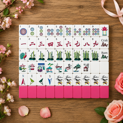 Candy Pink Tiles With Bag and Rule Cards