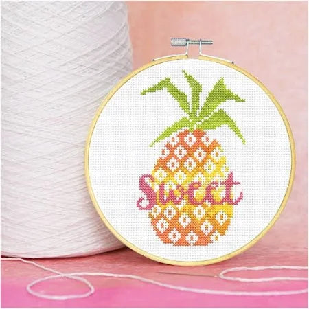 Small Cross-Stitch Kit- Sweet Pineapple