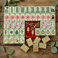Straw Basket Green Mahjong Tiles