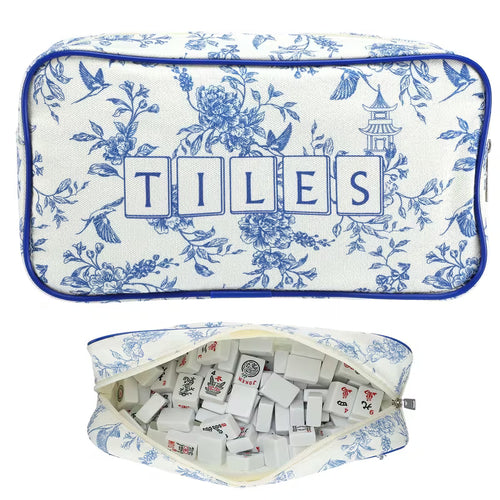 Blue Tiles Mahjong Bag